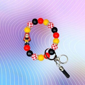 Kpop Demon Hunters Huntrx Mira Beaded Wristlet Keychain